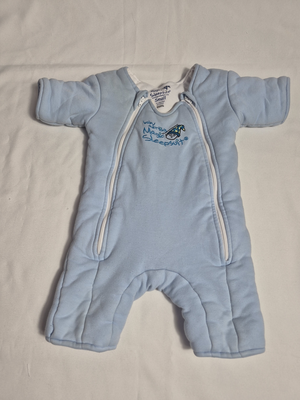 Baby Merlin’s Magic Sleepsuit 3-6 Months Small Blue Fleece
